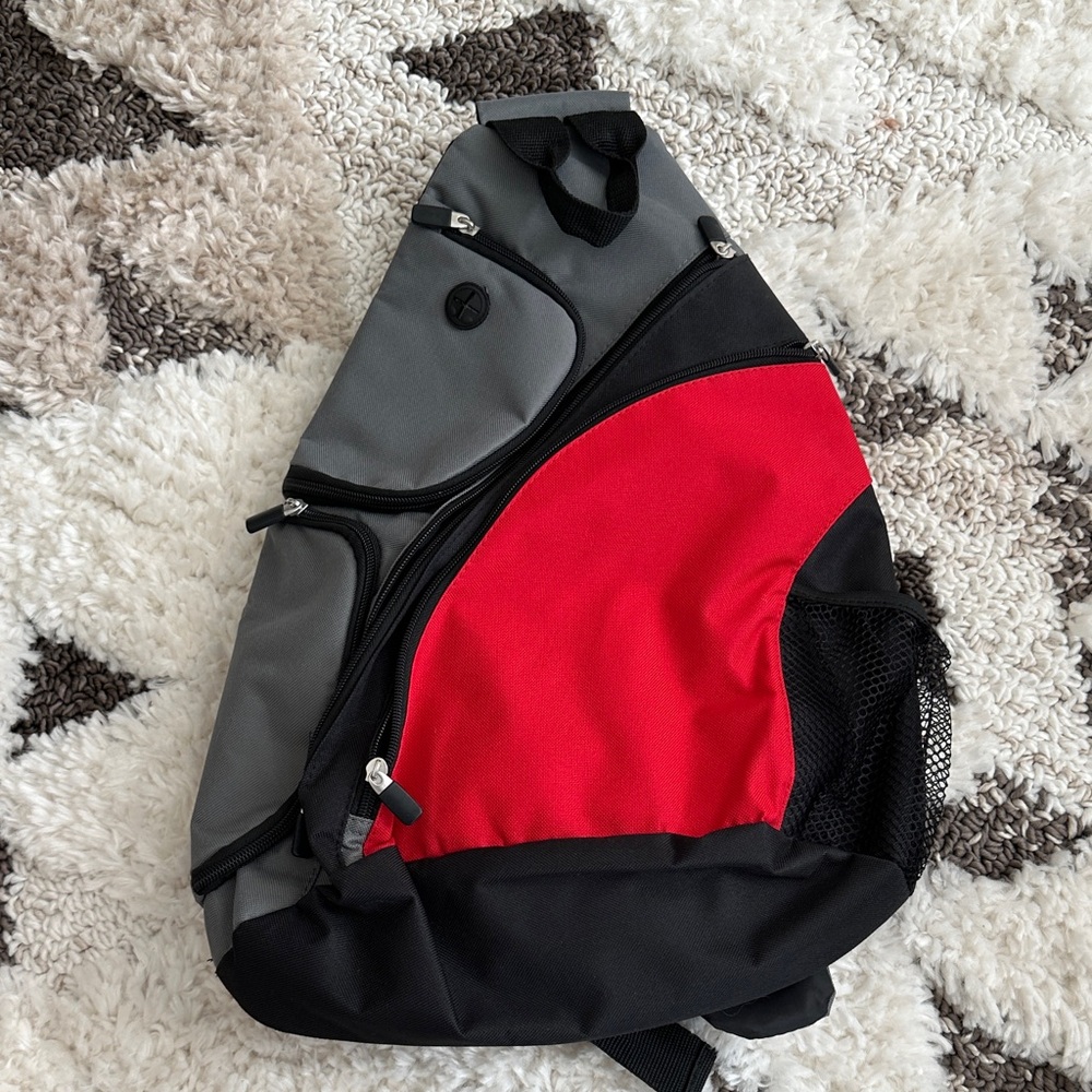 Stylish Red and Gray Unisex Sling Bag